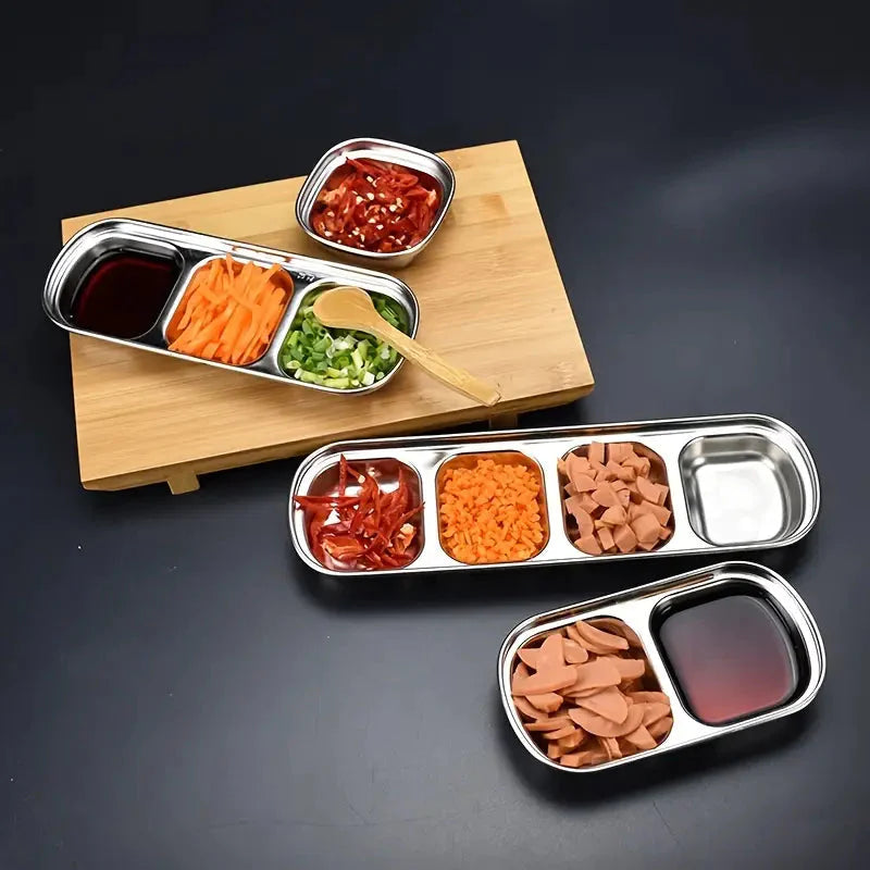 4-Piece Set: Stainless Steel Sauce Dish __stock:200 Kitchen & Dining refund_fee:800