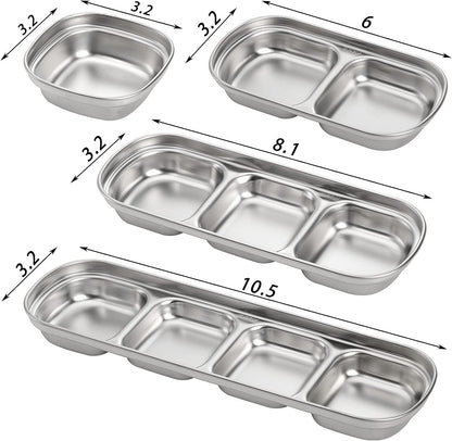 4-Piece Set: Stainless Steel Sauce Dish __stock:200 Kitchen & Dining refund_fee:800