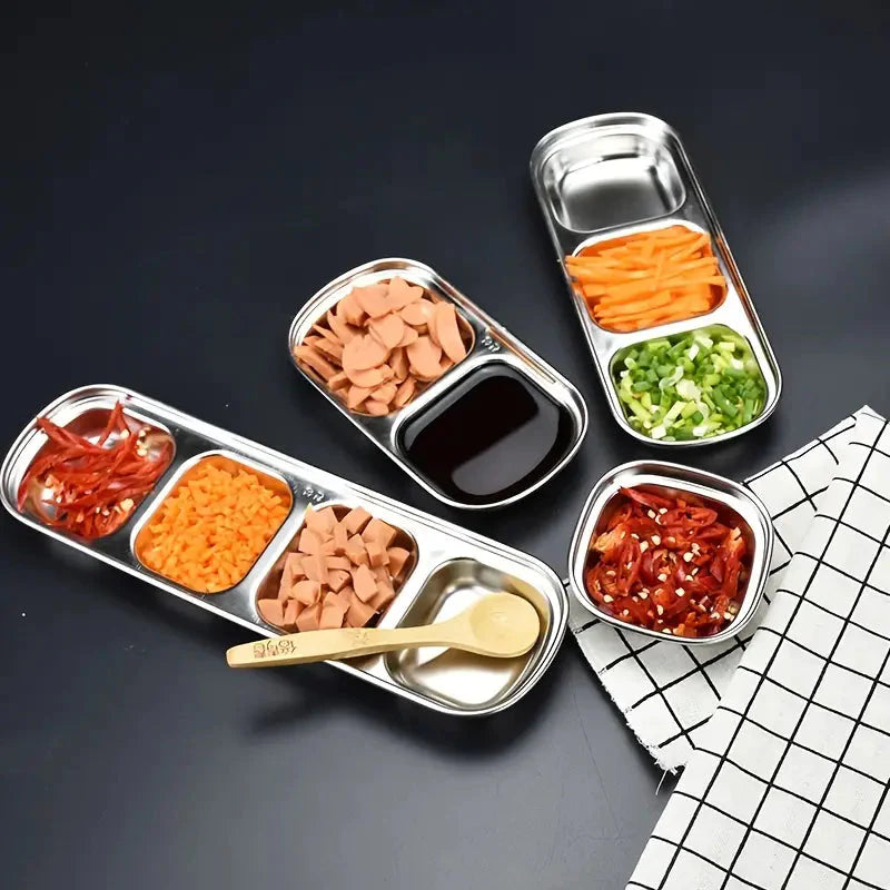 4-Piece Set: Stainless Steel Sauce Dish __stock:200 Kitchen & Dining refund_fee:800