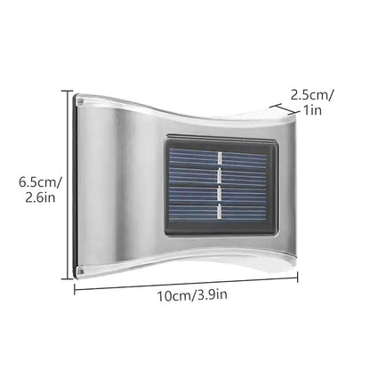 4-Piece: Solar Outdoor 6 LED Waterproof Wall Lights __stock:200 Outdoor Lighting refund_fee:1200 Warranty