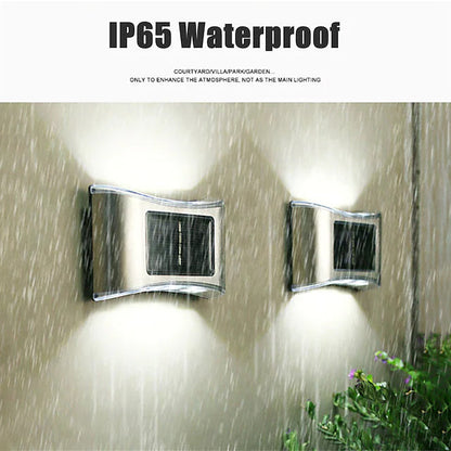 4-Piece: Solar Outdoor 6 LED Waterproof Wall Lights __stock:200 Outdoor Lighting refund_fee:1200 Warranty