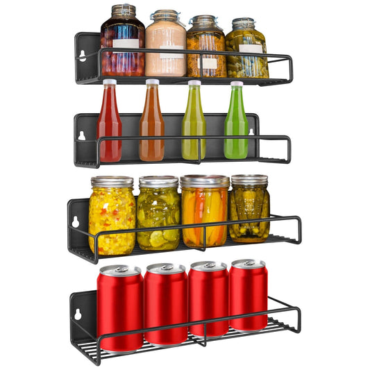 4-Piece: Strong Magnetic Spice Rack Organizer __stock:50 Kitchen & Dining refund_fee:1200