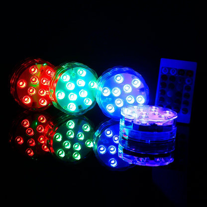 4-Piece: Submersible RGB LED Lights Indoor Lighting refund_fee:1200 Warranty