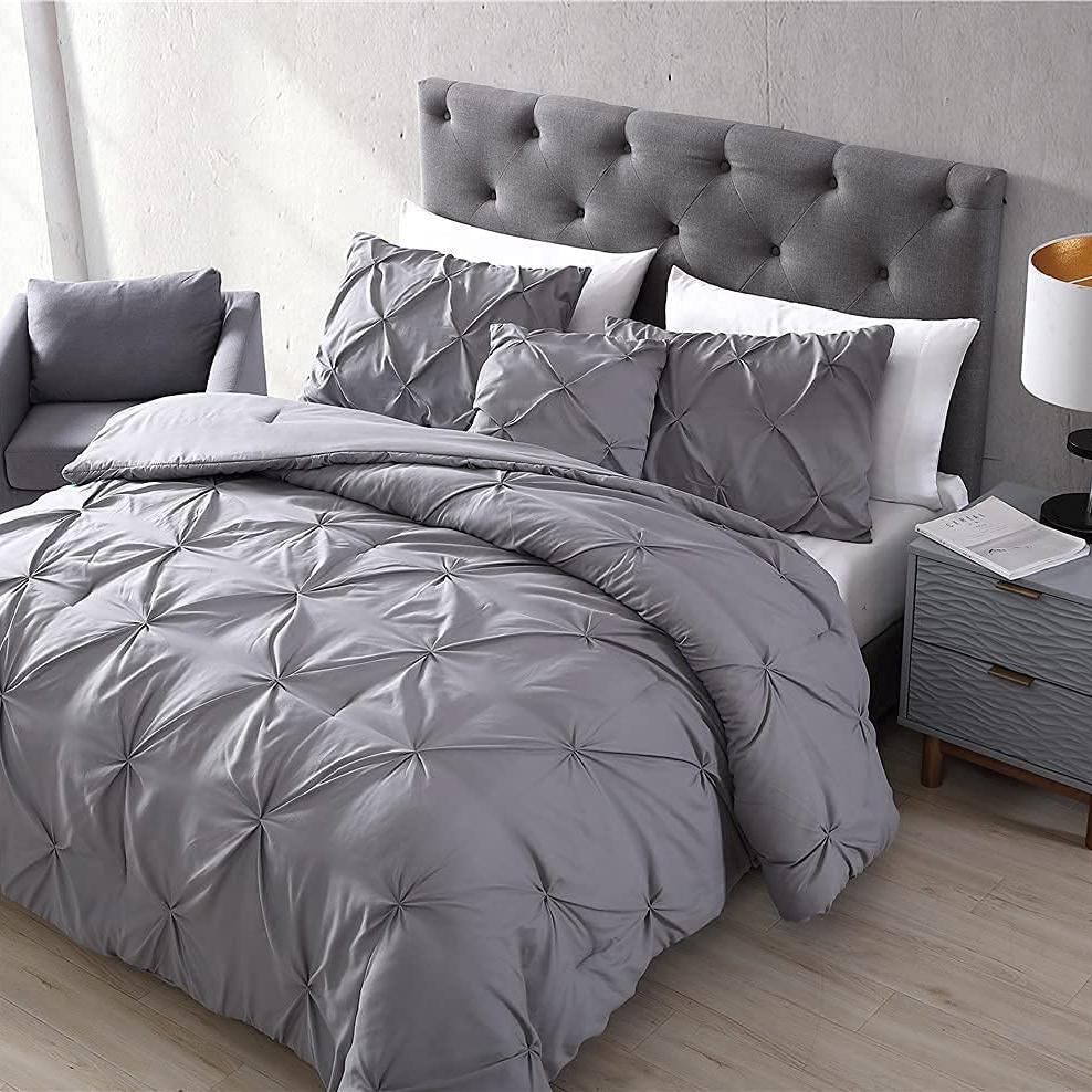 4-Piece: The Nesting Company Spruce Pinch Pleat Bedding Collection Comforter Set __label2:BOGO 30% OFF __stock:250 Bedding refund_fee:1800