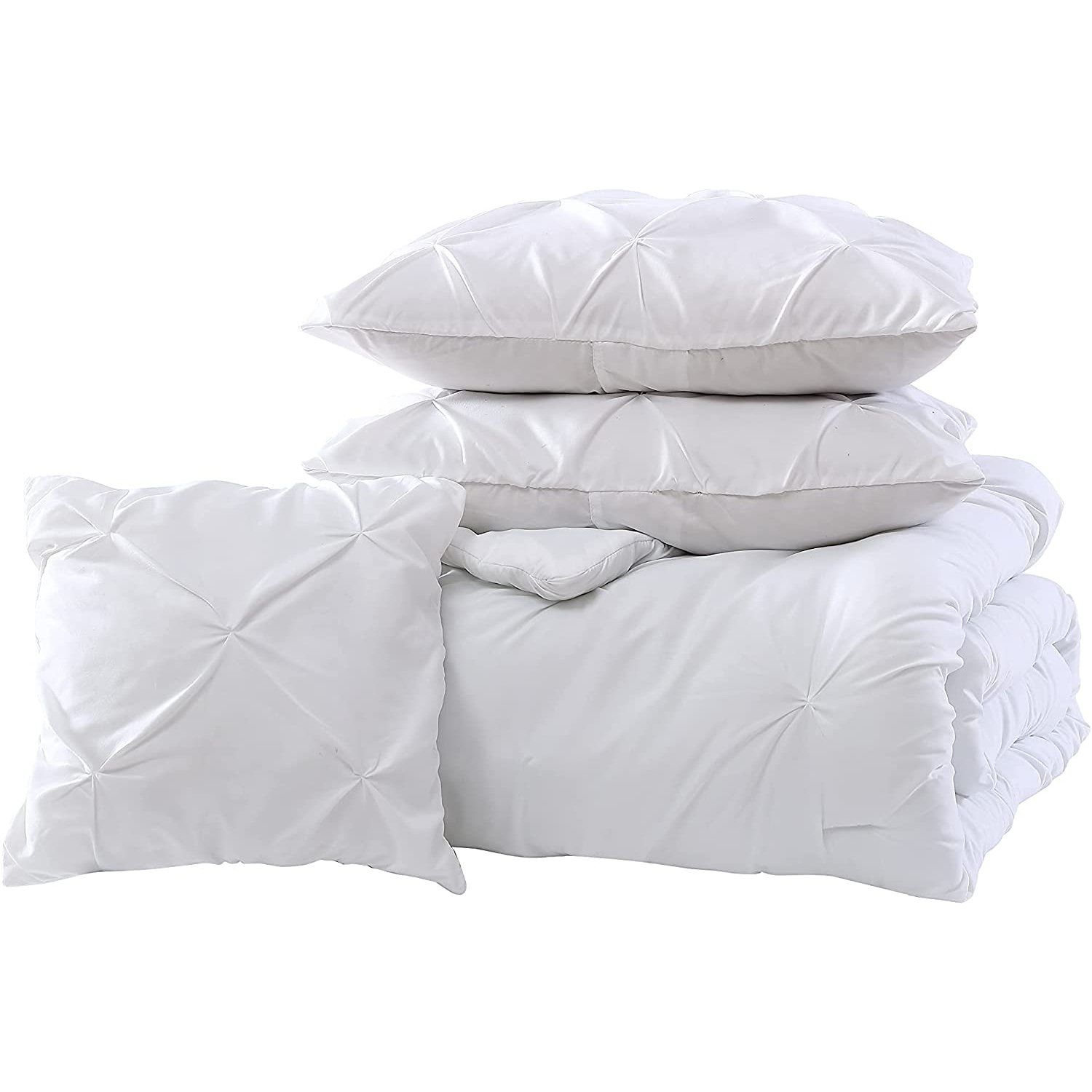 4-Piece: The Nesting Company Spruce Pinch Pleat Bedding Collection Comforter Set __label2:BOGO 30% OFF __stock:250 Bedding refund_fee:1800