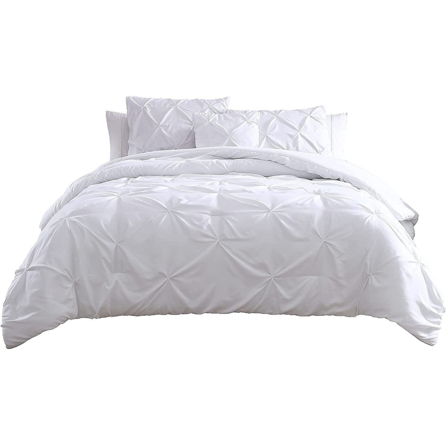 4-Piece: The Nesting Company Spruce Pinch Pleat Bedding Collection Comforter Set __label2:BOGO 30% OFF __stock:250 Bedding refund_fee:1800