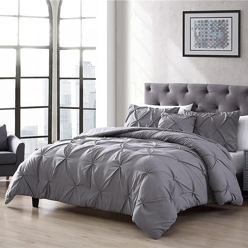 4-Piece: The Nesting Company Spruce Pinch Pleat Bedding Collection Comforter Set __label2:BOGO 30% OFF __stock:250 Bedding refund_fee:1800