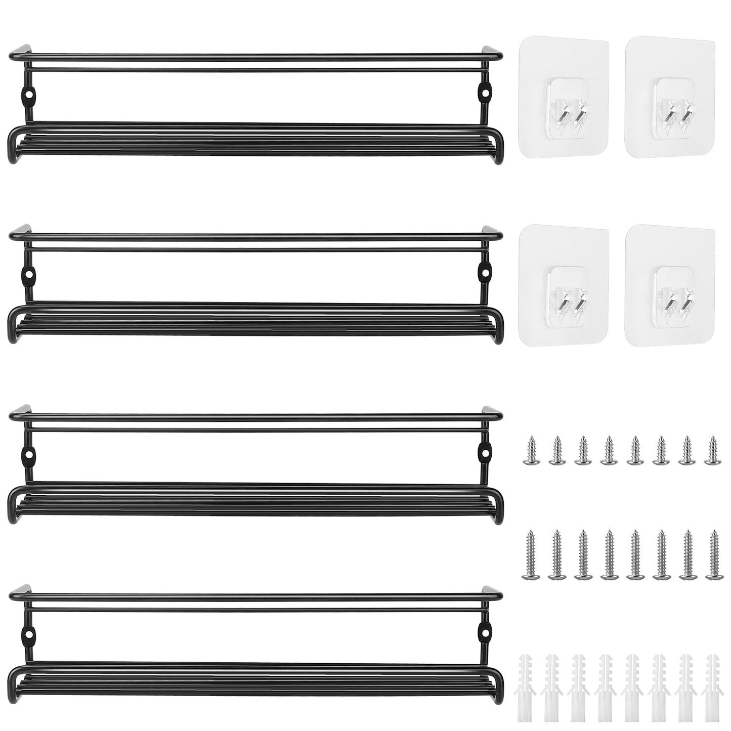 4-Piece: Wall Mount Spice Racks __stock:50 Kitchen & Dining refund_fee:1200