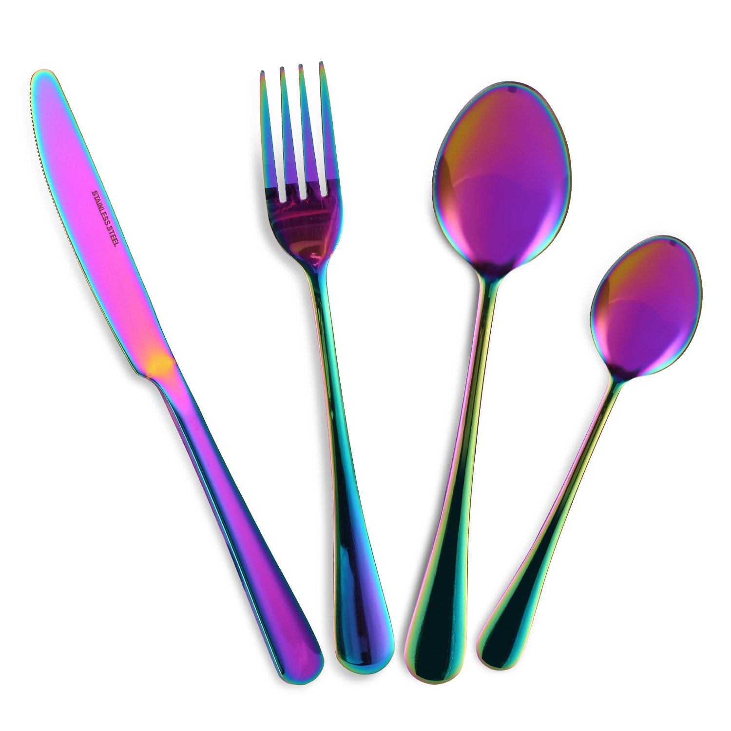 4-Pieces Set: Flatware Stainless Steel Silverware Cutlery Kitchen Set Kitchen & Dining refund_fee:800