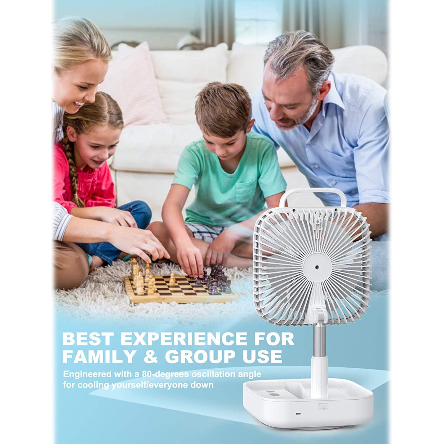 4 Speeds Portable Foldaway Fan __stock:200 Household Appliances refund_fee:1200 Warranty