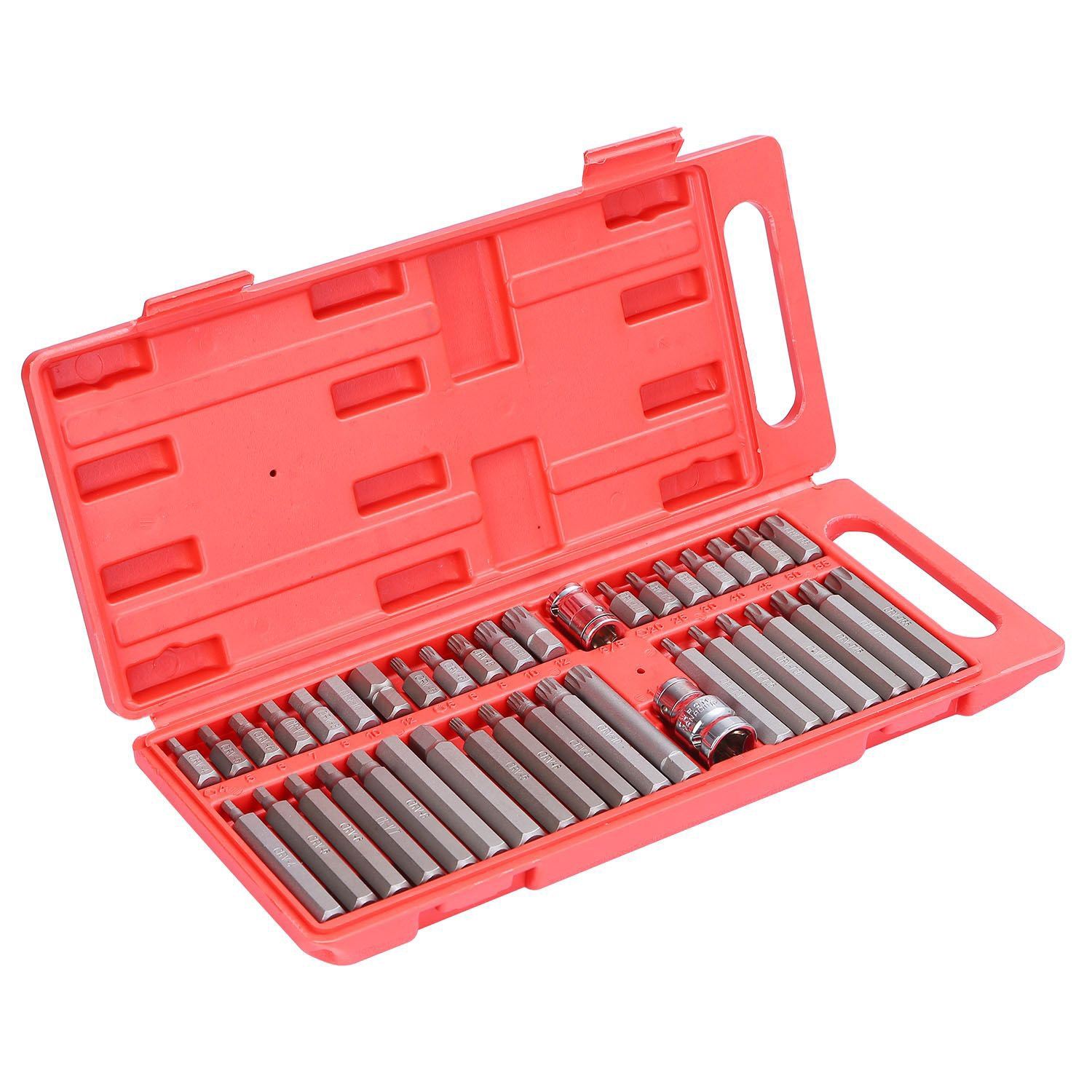 40-Pieces: Socket Bit Set Hex Torx Spine __stock:100 Home Improvement Low stock refund_fee:1200