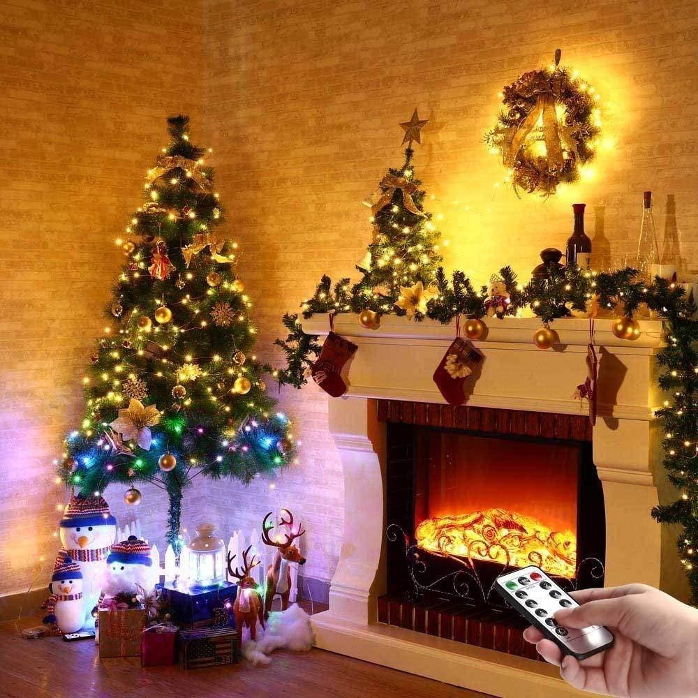 40ft USB Waterproof Remote Control LED Christmas String Lights with 8 Modes refund_fee:800 String & Fairy Lights Warranty