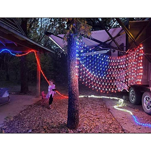 420 LED American Advanced Flag String Lights __stock:200 refund_fee:1200 String & Fairy Lights Warranty