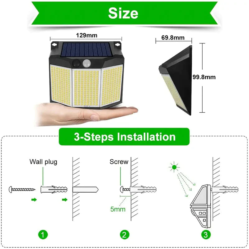 432 LED Solar Garden Wall Lights __stock:200 Outdoor Lighting refund_fee:1200 Warranty