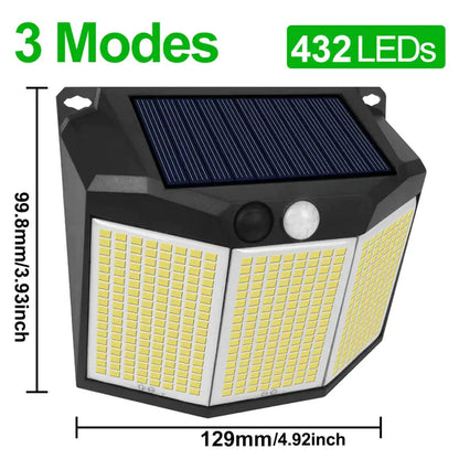 432 LED Solar Garden Wall Lights __stock:200 Outdoor Lighting refund_fee:1200 Warranty