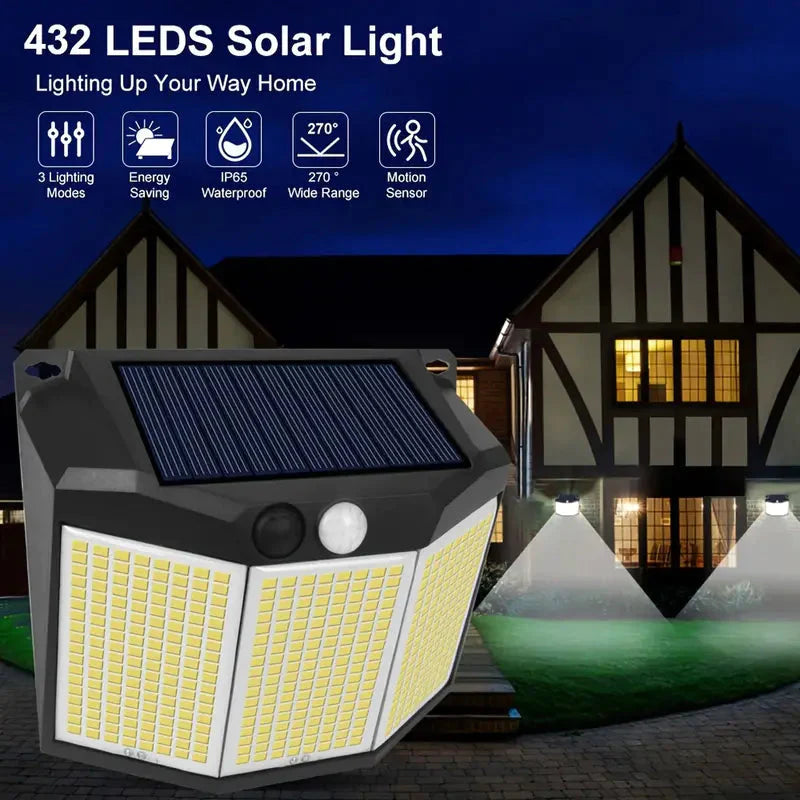 432 LED Solar Garden Wall Lights __stock:200 Outdoor Lighting refund_fee:1200 Warranty