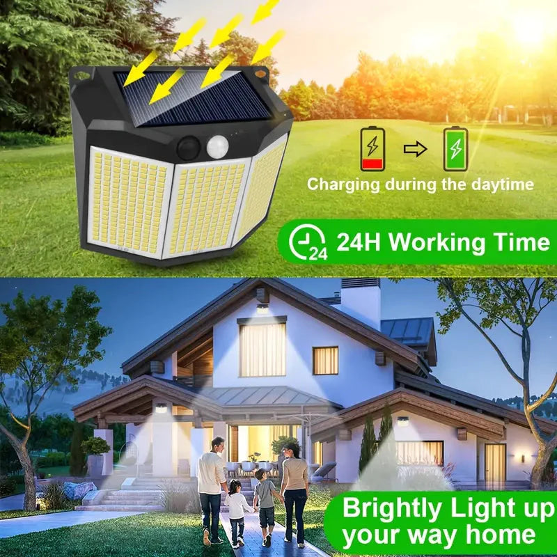 432 LED Solar Garden Wall Lights __stock:200 Outdoor Lighting refund_fee:1200 Warranty