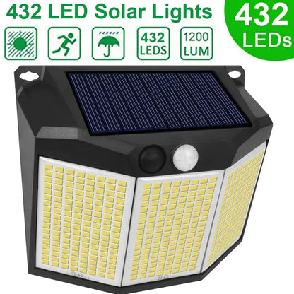 432 LED Solar Garden Wall Lights __stock:200 Outdoor Lighting refund_fee:1200 Warranty