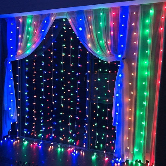 448 LED RGB Multi-color Waterproof String Fairy Curtain Lights __stock:50 Holiday refund_fee:1200 String & Fairy Lights Warranty