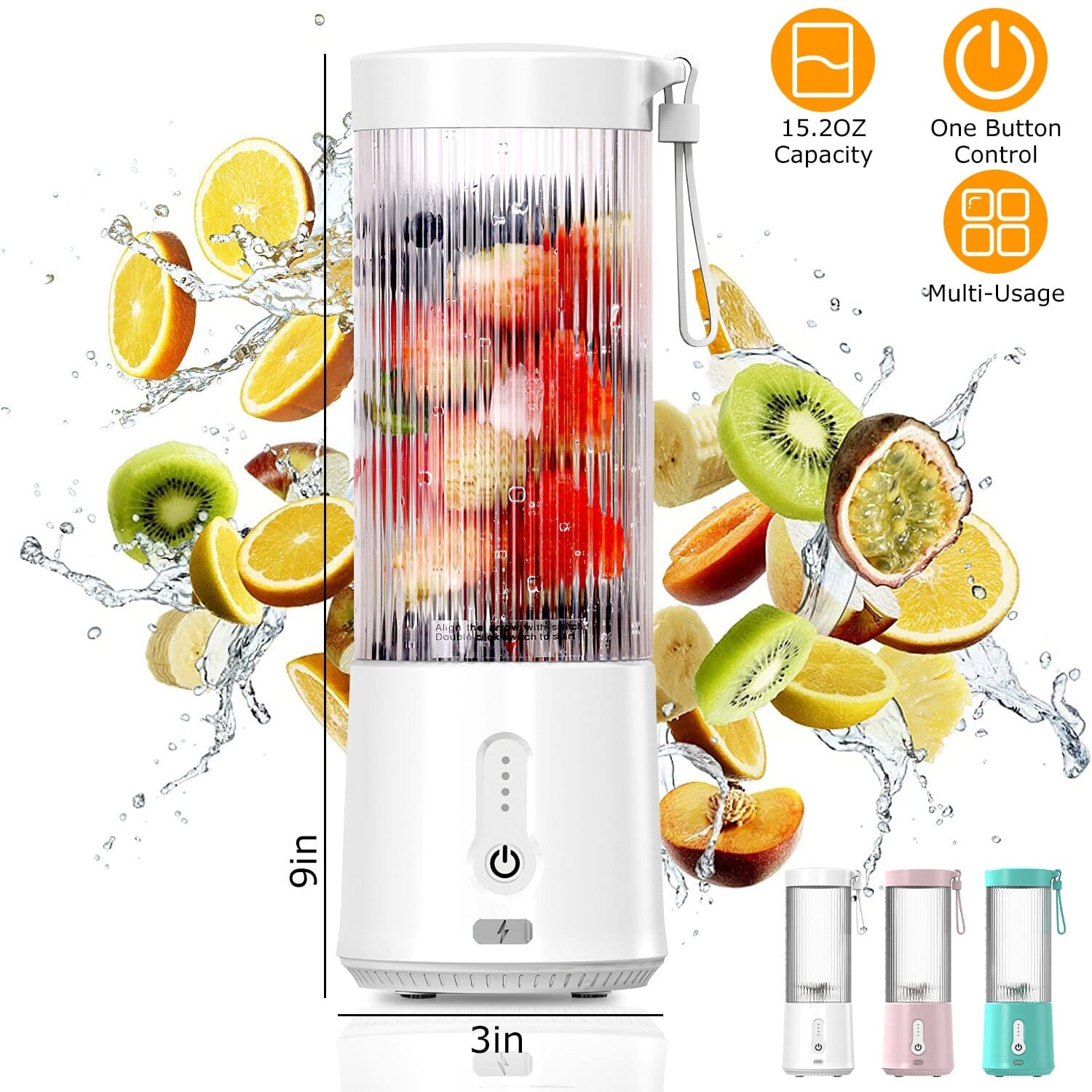 450ml Rechargeable Fruit Blender with 6 Blades __stock:50 Kitchen & Dining refund_fee:1200 Warranty