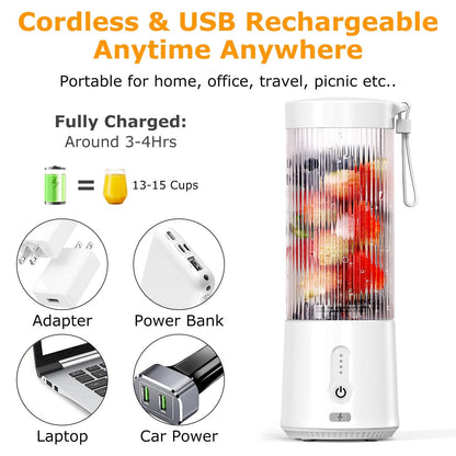 450ml Rechargeable Fruit Blender with 6 Blades __stock:50 Kitchen & Dining refund_fee:1200 Warranty