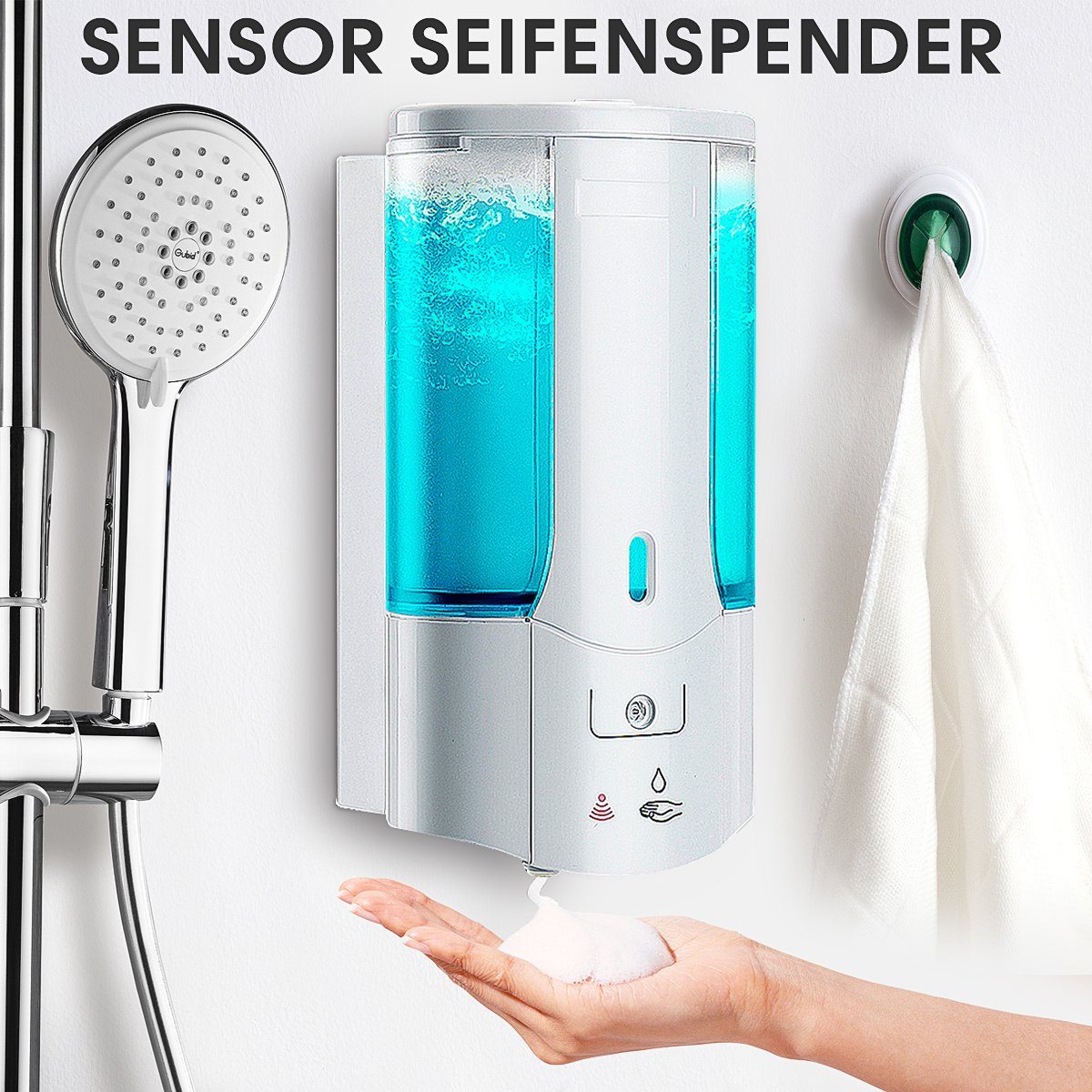 450mL Wall Mounted Automatic Infrared Sensor Hand-Free Soap Dispenser __stock:100 Bath refund_fee:1200 Warranty