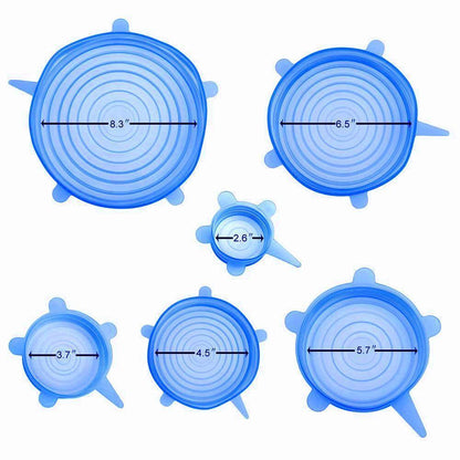 Silicone Stretch lid, 6PCS (Blue) kitchen Kitchen & Dining