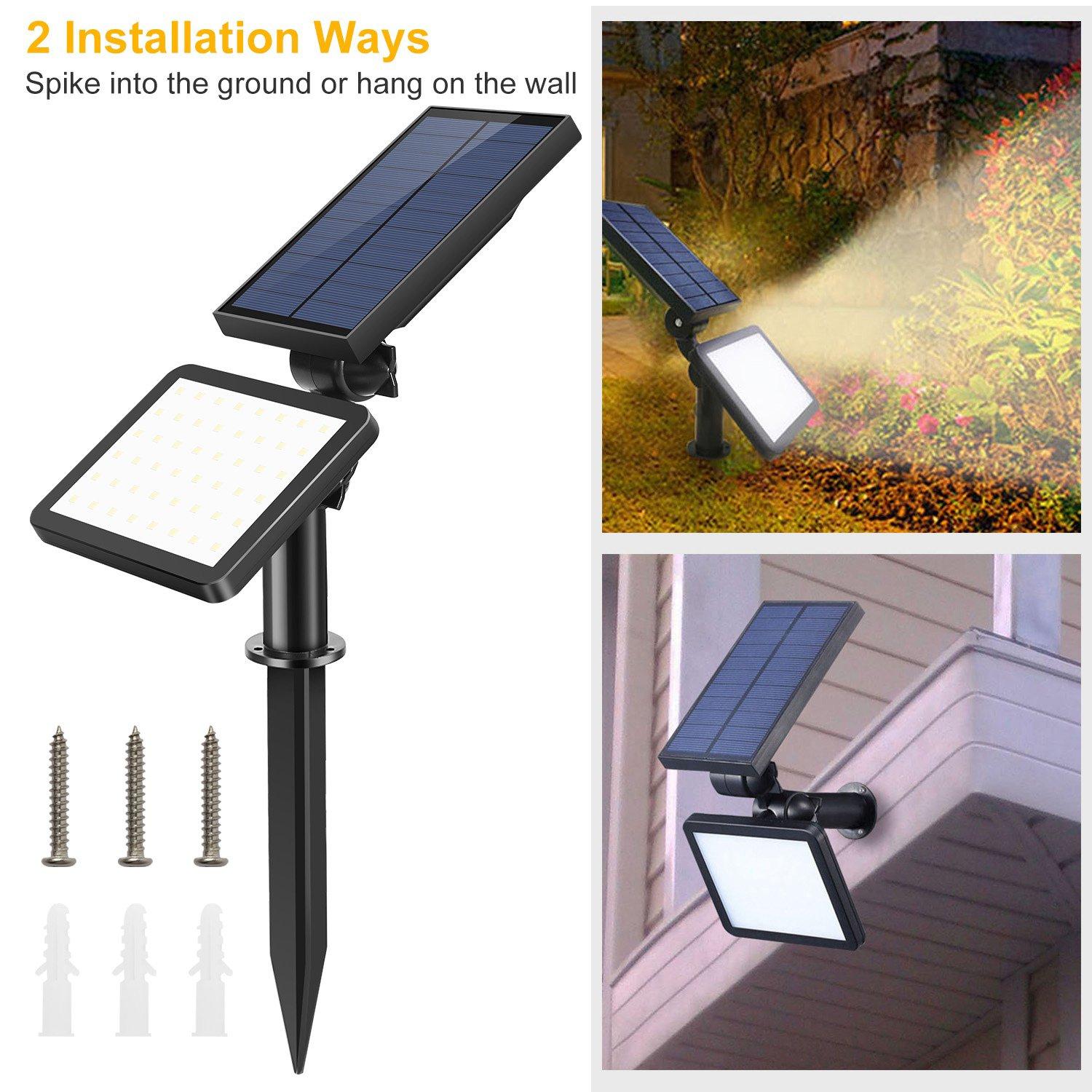 48 LED Solar Spotlight Outdoor __stock:150 Outdoor Lighting refund_fee:1200 Warranty