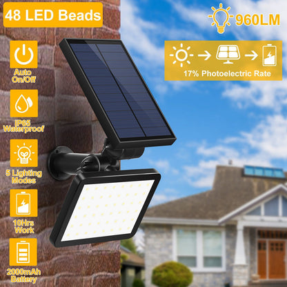 48 LED Solar Spotlight Outdoor __stock:150 Outdoor Lighting refund_fee:1200 Warranty