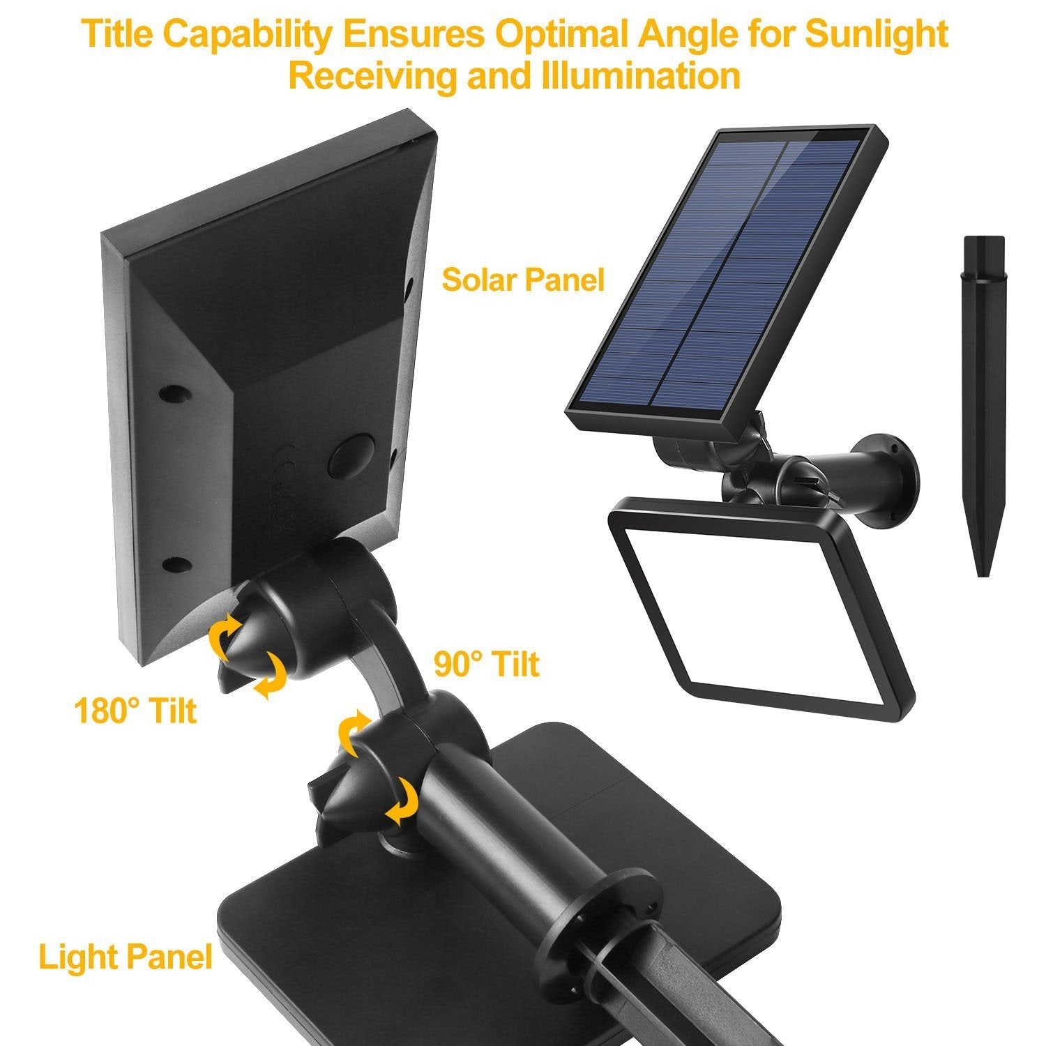 48 LED Solar Spotlight Outdoor __stock:150 Outdoor Lighting refund_fee:1200 Warranty