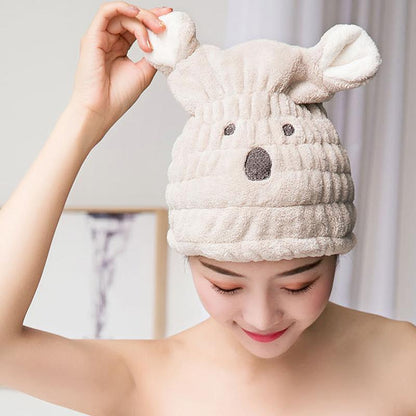 Super absorbent rabbit ear dry hair cap bathroom beauty