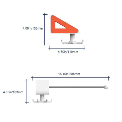 Seamless Rotating Hook With Steel Pipe Closet & Storage storage