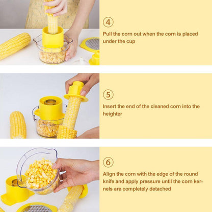 Cob Corn Stripper With Built-In Measuring Cup And Grater kitchen Kitchen & Dining