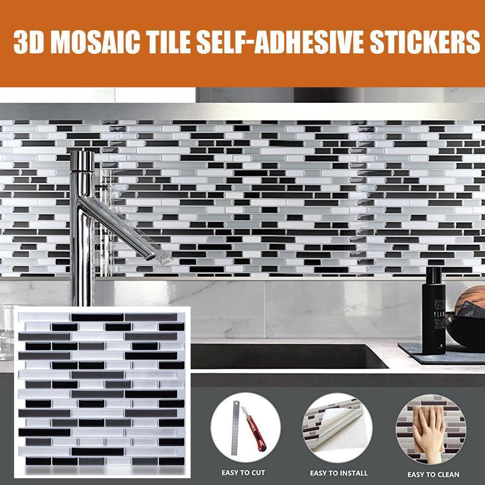 3D Mosaic Tile Self-adhesive Stickers bathroom decoration kitchen