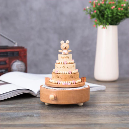 Wooden Music Box cake Bedding decoration gifts