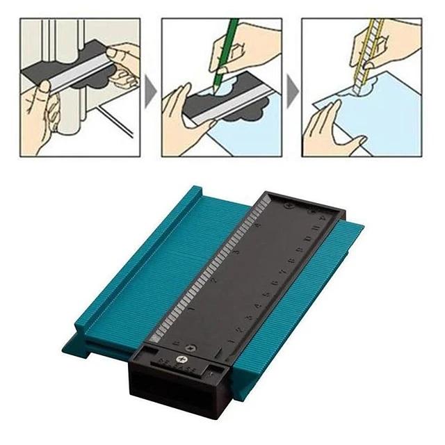 5" Contour Profile Gauge Tiling Laminate Tiles Edge Shaping Wood Measure Ruler __stock:500 Home Improvement refund_fee:800