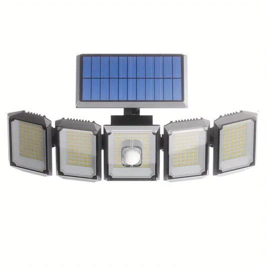 5 Heads Solar 300 LED Light Outdoor Motion Sensor Waterproof Wide-angle Illumination Wall Lamp __stock:200 Outdoor Lighting refund_fee:1200 Warranty