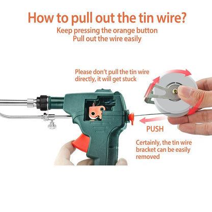 5-in-1 Automatic Hand-Held Soldering Iron Gun Kit Home Improvement refund_fee:1200 Warranty