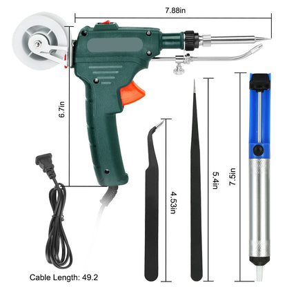 5-in-1 Automatic Hand-Held Soldering Iron Gun Kit Home Improvement refund_fee:1200 Warranty