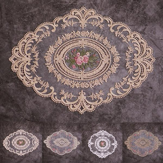 5-Pack: 3 Styles Vintage Lace Embroidery Placemat Kitchen & Dining refund_fee:1200