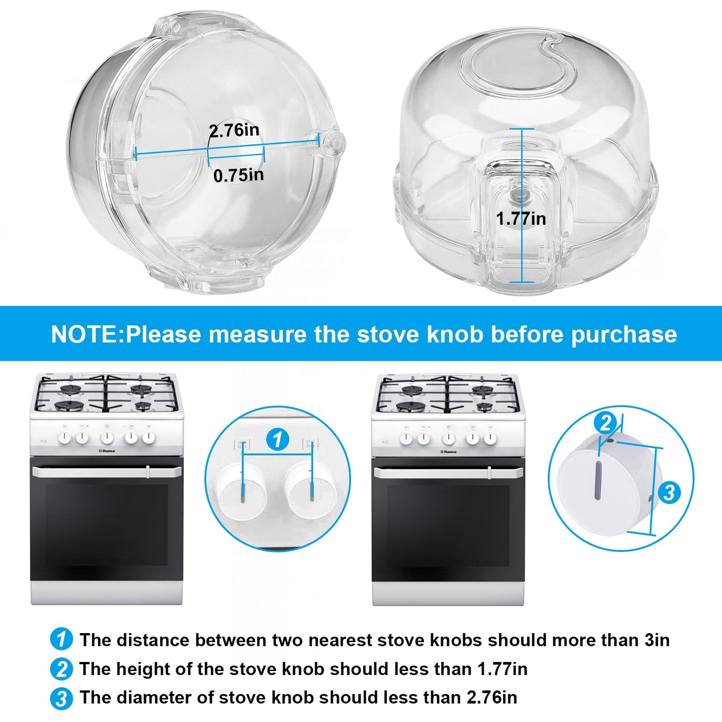 5-Pack: Kitchen Gas Electric Stove Knob Safety Covers __stock:50 Kitchen & Dining refund_fee:1200