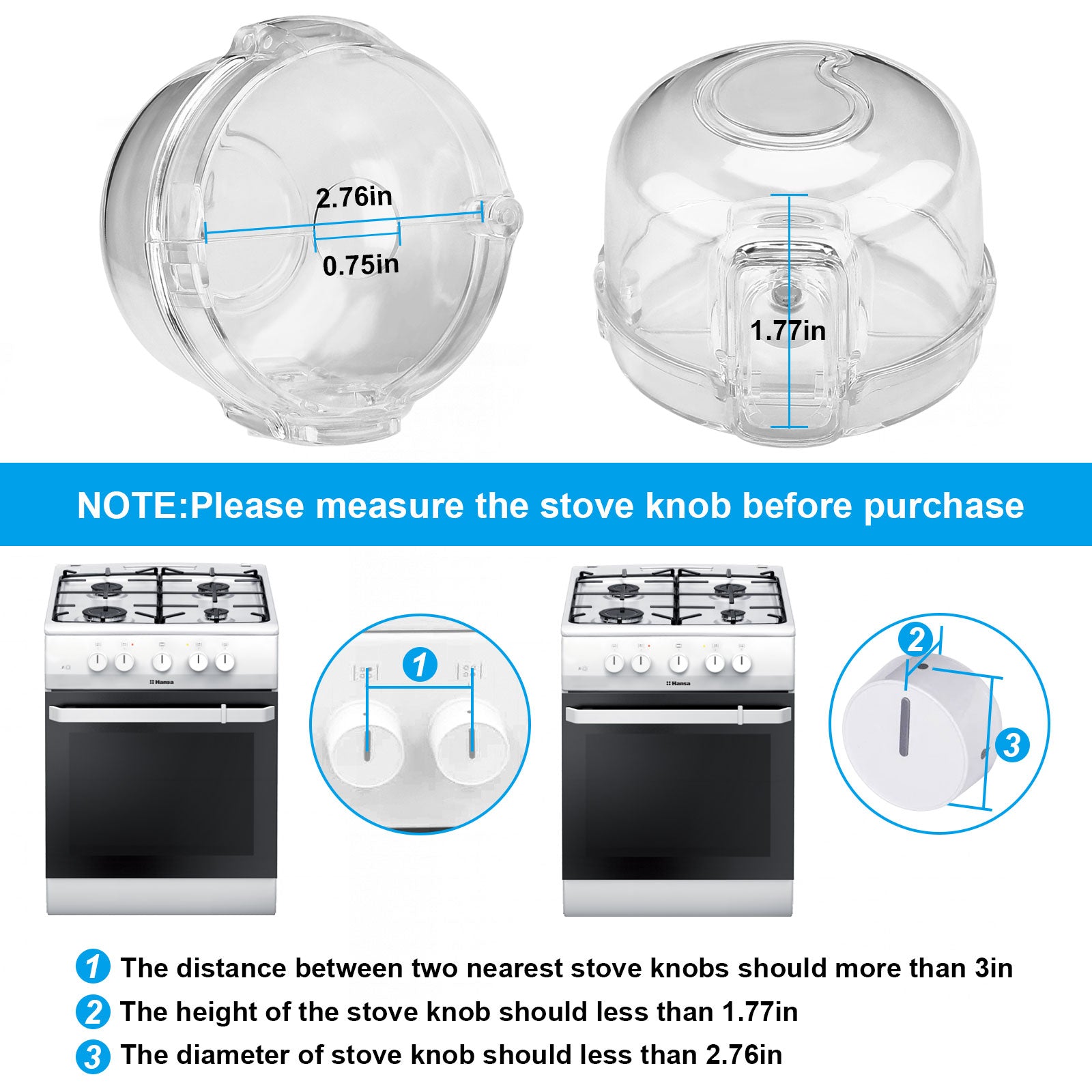 5-Pack: Kitchen Gas Electric Stove Knob Safety Covers __stock:50 Kitchen & Dining refund_fee:1200