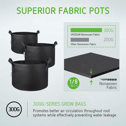 5-Pack: Plant Grow Bags __stock:500 Garden & Patio refund_fee:800