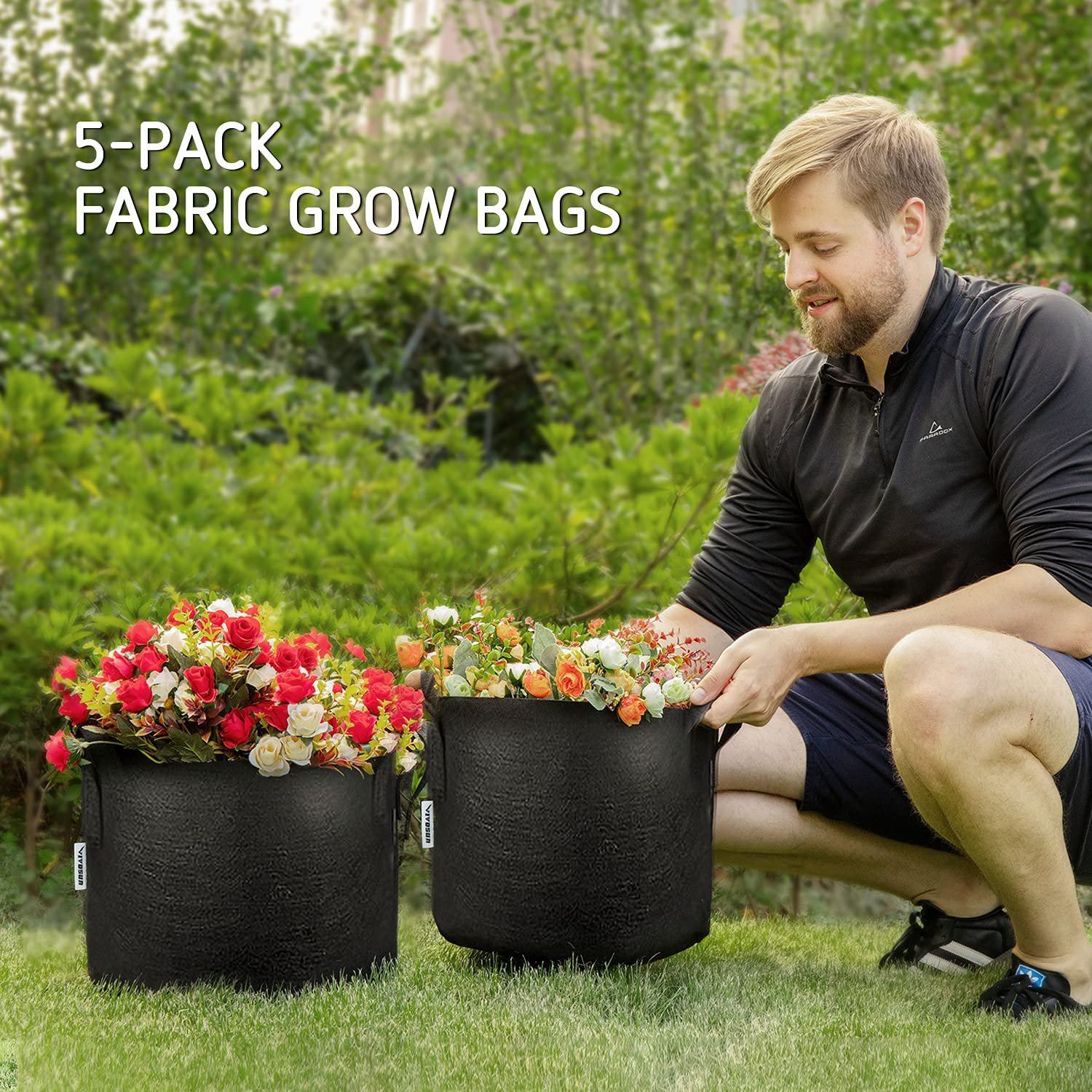 5-Pack: Plant Grow Bags __stock:500 Garden & Patio refund_fee:800