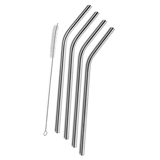 5-Pack: Stainless Steel Bend Or Straight Drinking Straws Bend __stock:350 Kitchen & Dining refund_fee:800