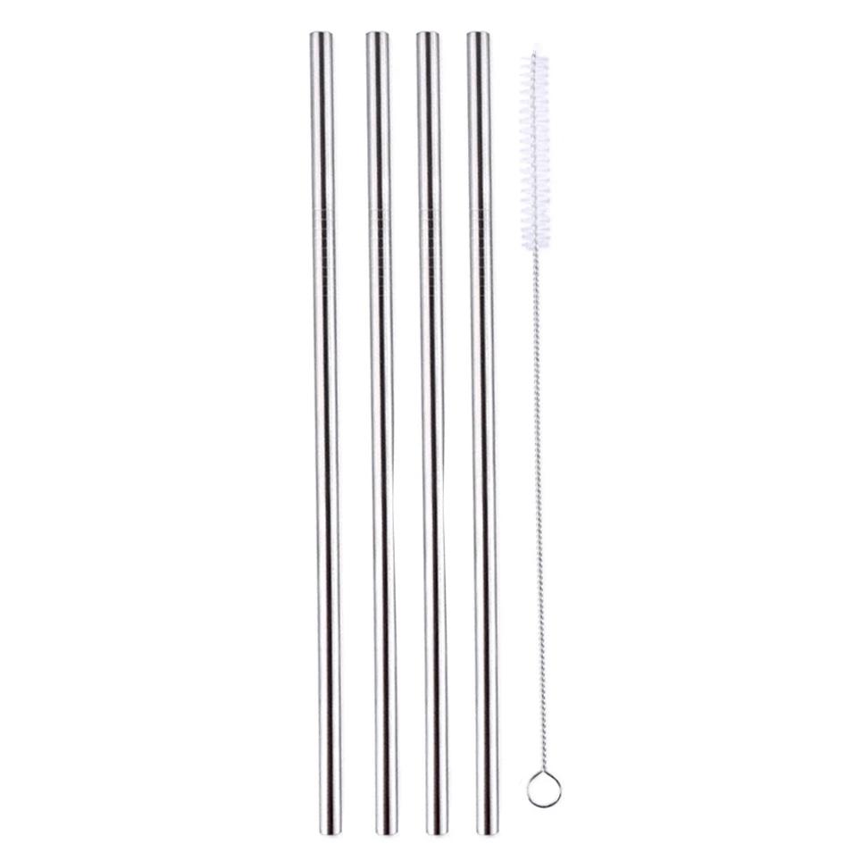 5-Pack: Stainless Steel Bend Or Straight Drinking Straws Straight __stock:350 Kitchen & Dining refund_fee:800