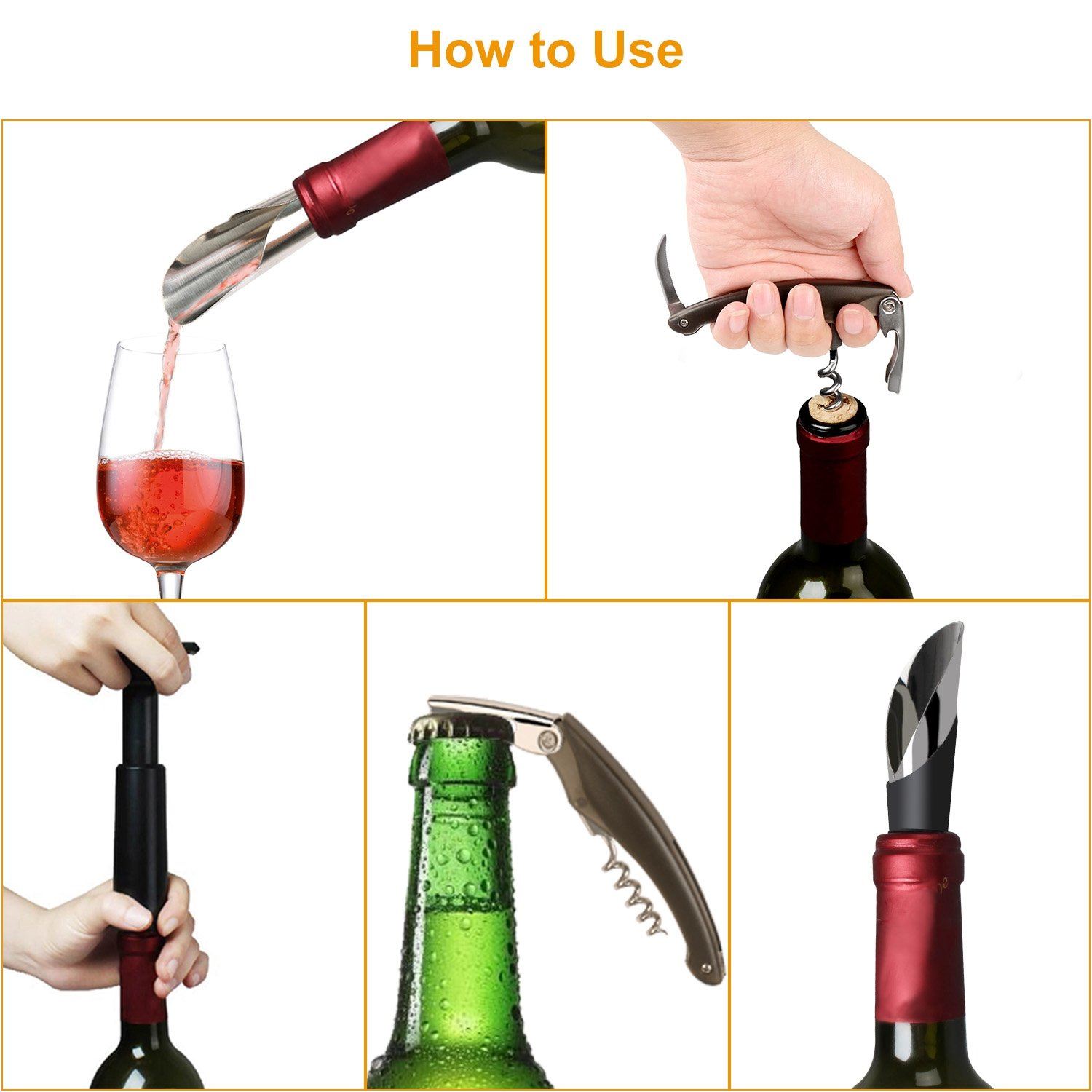 5-Pack: Wine Bottle Opener Set Kitchen & Dining refund_fee:1200