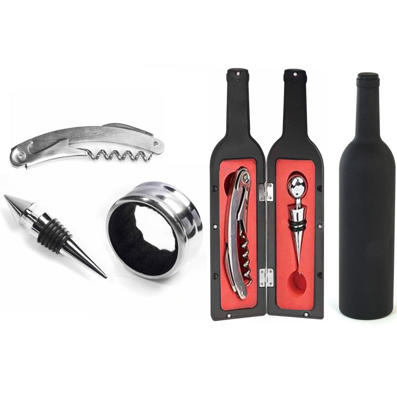 5-Piece: Wine Opener Set with Bottle-Shaped Case __stock:150 Kitchen & Dining refund_fee:1200