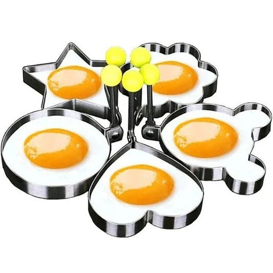 5-Pieces Set: Fried Egg Mold Pancake Rings Shaped Kitchen & Dining refund_fee:800