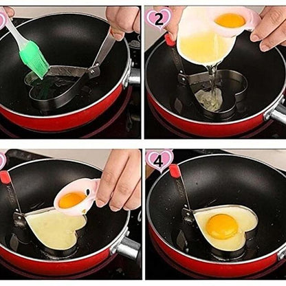 5-Pieces Set: Fried Egg Mold Pancake Rings Shaped Kitchen & Dining refund_fee:800